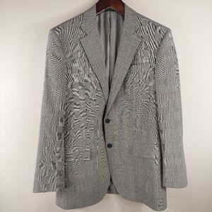 Brooks Brothers BrooksCool Madison Fit Sport Coat 39R Gray Plaid Full Canvas